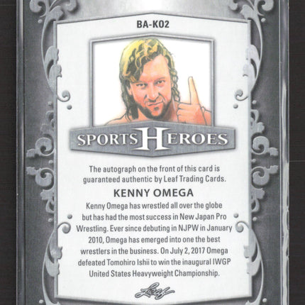 2017 Leaf Sports Heroes Kenny Omega #BA-KO2 Auto