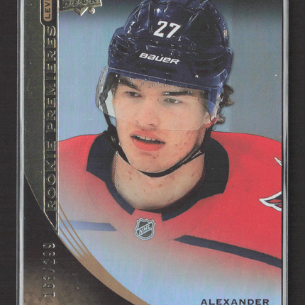 2020 Upper Deck Trilogy Rookie Premieres Level 3 Alexander Alexeyev #128