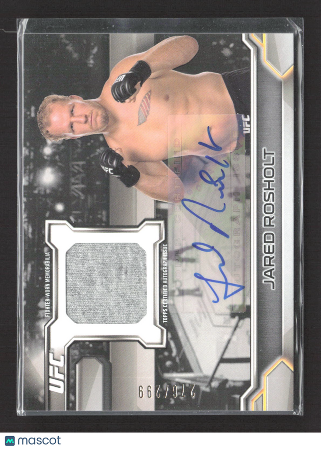 2016 Topps UFC Knockout Jared Rosholt #KAR-JR Relic Auto /299