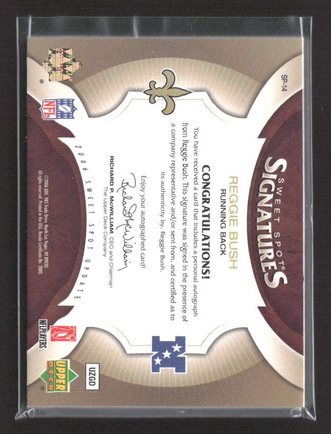 2006 Upper Deck Sweet Spot Spokesman Reggie Bush #SP-14 5/7 Auto
