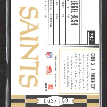 2006 Leaf Limited Phenoms Reggie Bush #252 Jersey Patch Auto /100
