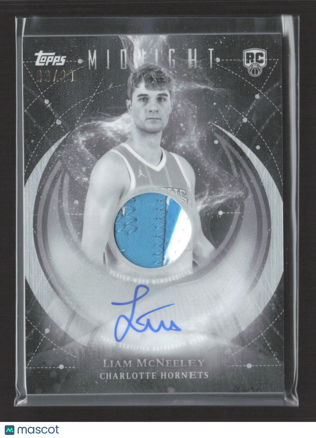 2025 Topps Midnight Liam McNeeley #RJA-LM Patch Auto Rc /20