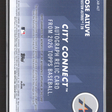 2026 Topps City Connect Jose Altuve #CCAR-ALT Auto Relic 43/50