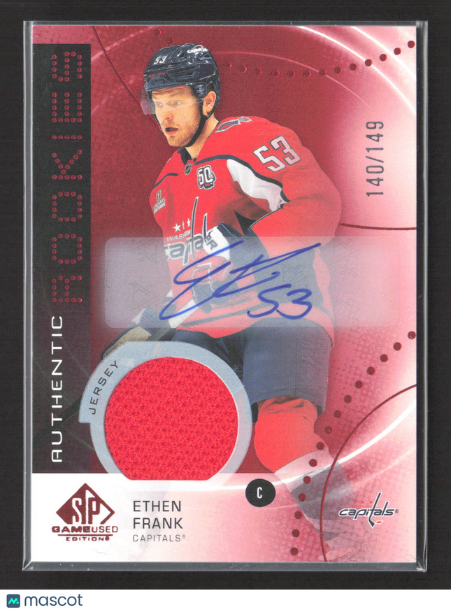 2026 Upper Deck SP Game Used Edition Ethen Frank #AR-EF Red Auto Jersey /149