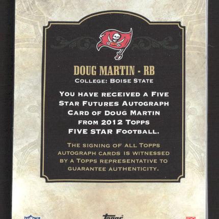2012 Topps Five Star Doug Martin #FSFA-DM 06/25 Auto