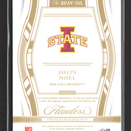 2025 Panini Flawless Collegiate Jaylin Noel #RPAV-JNL Patch Auto /15