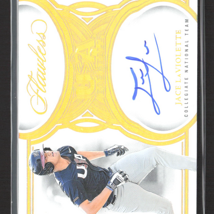2025 Panini Flawless Baseball Jace LaViolette #USA-JL 03/10 Auto