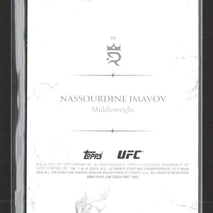2025 Topps Midnight UFC Nassourdine Imavov #48 57/99