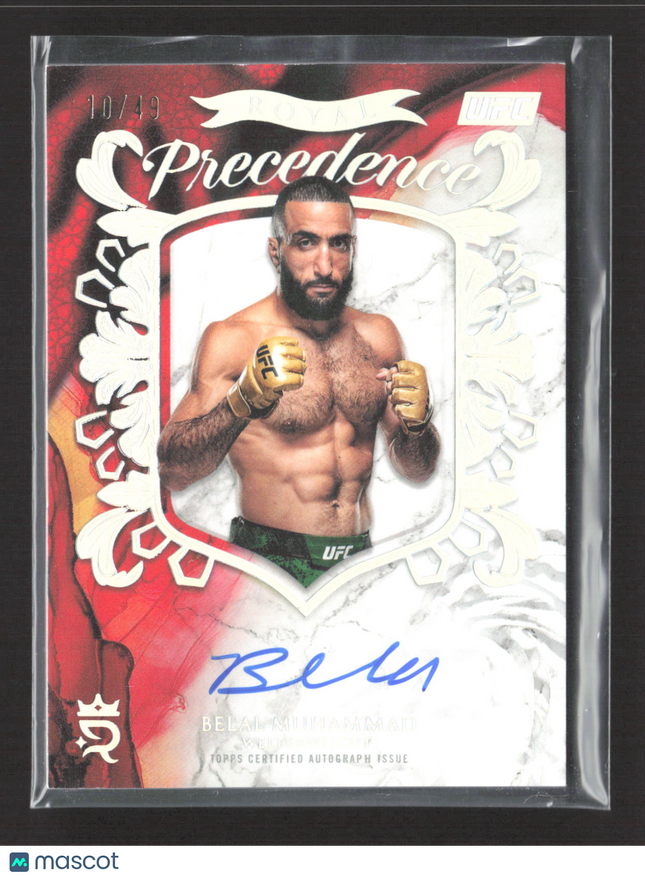2025 Topps Royalty UFC Royal Precedence Belal Muhammad #RP-BM /49 Auto
