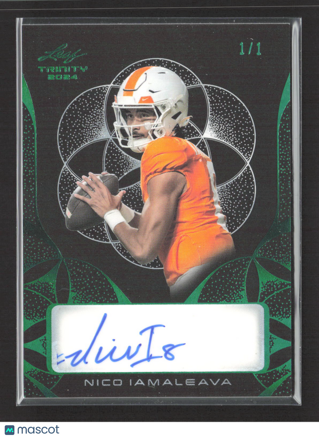 2024 Leaf Trinity Nico Iamaleava #BA-NI1 Green 1/1 Auto