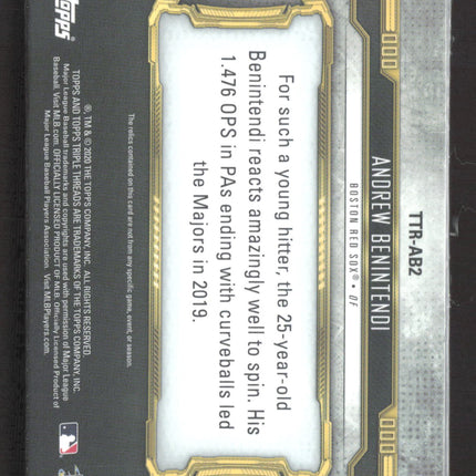 2020 Topps Triple Threads Andrew Benintendi #TTR-AB2 /3 Triple Patch