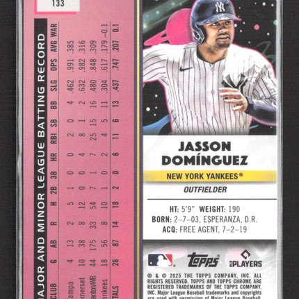 2025 Topps Chrome Cosmic Jasson Domínguez #133 Nucleus Refractor