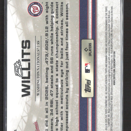 2025 Bowman Chrome Draft Eli Willits #BDN-1