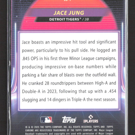 2025 Topps Chrome Ultraviolet Beam Jace Jung #UB-7 RC