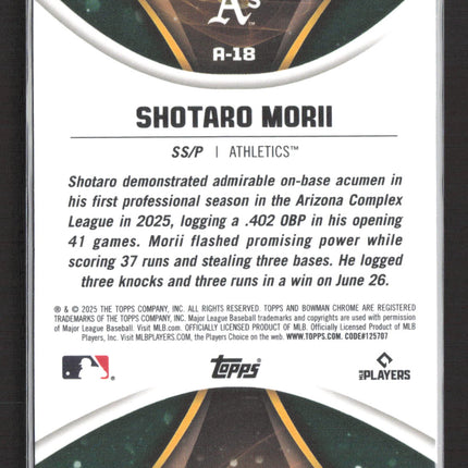 2025 Bowman Chrome Axis Shotaro Morii #A-18