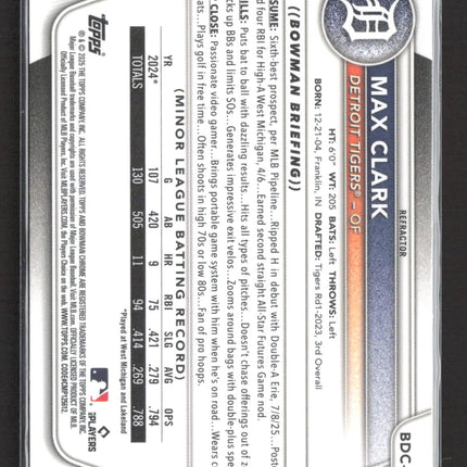 2024 Bowman Chrome Max Clark #BDC-48 Refractor