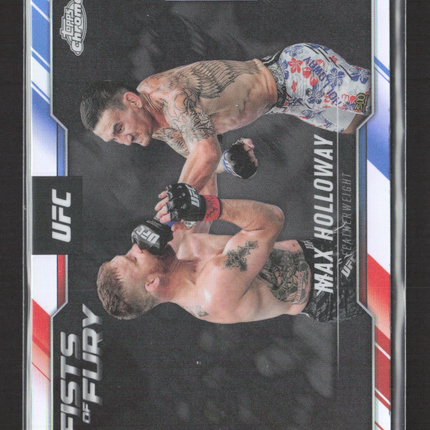 2025 Topps Chrome UFC Fists of Fury Max Holloway #FOF-4