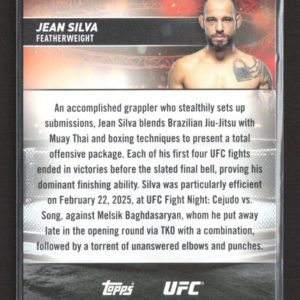 2025 Topps Stadium Club UFC Jean Silva #46 RC Black