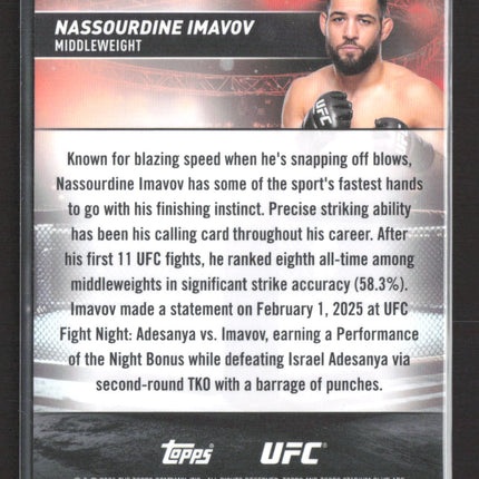 2025 Topps Stadium Club Chrome Nassourdine Imavov #C-76 Orange 38/99