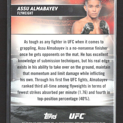 2025 Topps Stadium Club UFC Assu Almabayev #116 RC