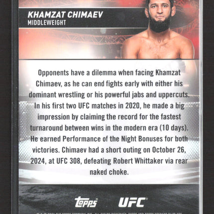 2025 Topps Stadium Club Chrome Khamzat Chimaev #C-90 Green
