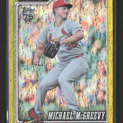 2025 Topps Series 1 Michael McGreevy #161 Yellow Foil /399