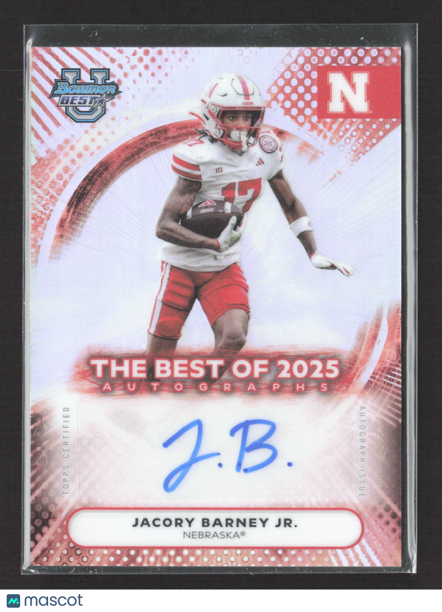 2025 Bowman University Best Football Jacory Barney Jr. #BOA-JBJ