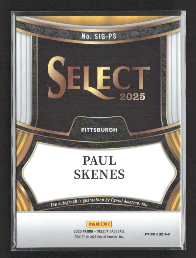 2025 Panini Select Baseball Prizm Paul Skenes #SIG-PS Auto