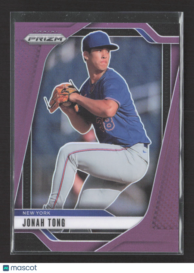 2025 Panini Prizm Baseball Jonah Tong #284 Purple 089/149