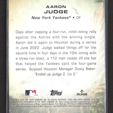 2025 Topps Stadium Club Savage Sluggers Aaron Judge #SS-19