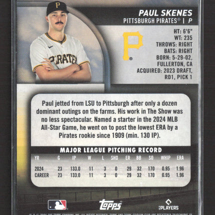 2025 Topps Stadium Club Paul Skenes #105 Red