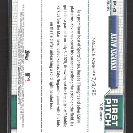 2026 Topps Series One First Pitch Kevin Negandhi #FP-4