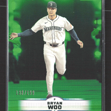 2025 Topps Stadium Club Bryan Woo #197 Green 138/199