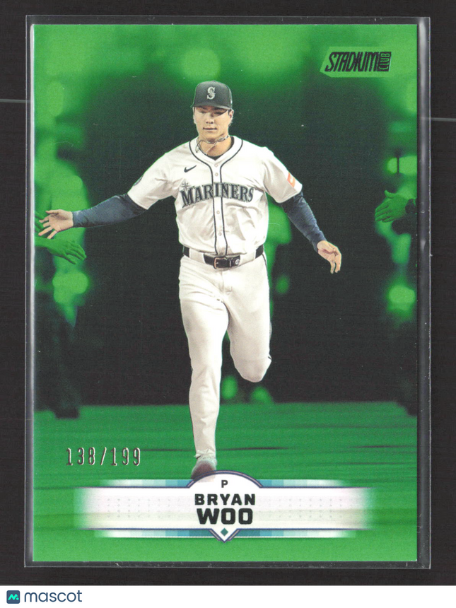 2025 Topps Stadium Club Bryan Woo #197 Green 138/199