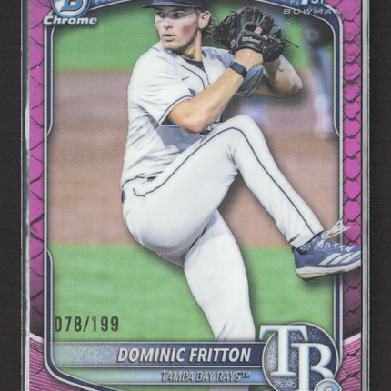 2025 Bowman Chrome Dominic Fritton #BDC-189 Purple Reptilian /199