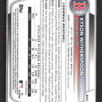 2025 Topps Bowman Chrome Kyson Witherspoon #BDC-29