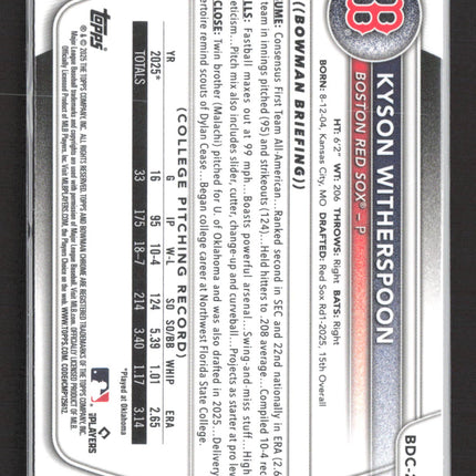 2025 Bowman Chrome Kyson Witherspoon #BDC-29