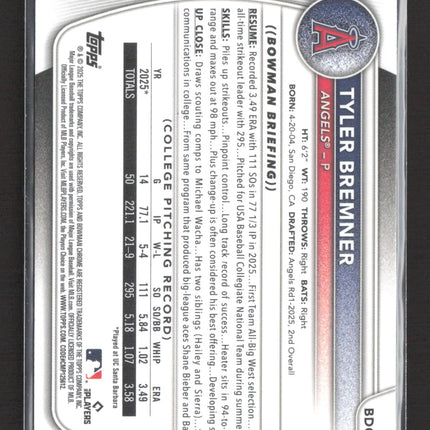 2025 Bowman Chrome Tyler Bremner #BDC-37 1/3