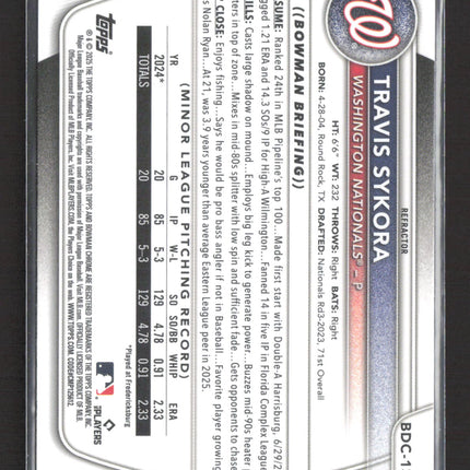 2024 Bowman Chrome Travis Sykora #BDC-137 Refractor