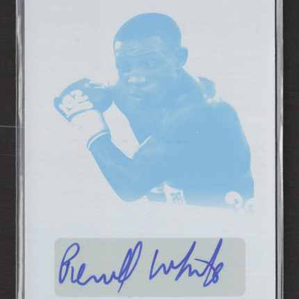 2017 Leaf Metal Sports Heroes Pernell Whitaker Cyan Printing Plate 1/1 Auto