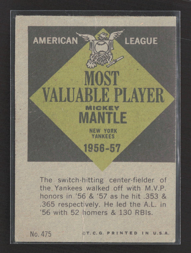 1956 Topps Mickey Mantle #475