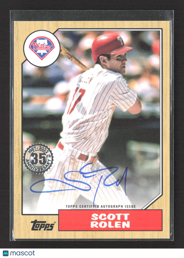 2022 Topps 1987 Topps Baseball Autograph Scott Rolen #87BA-SR
