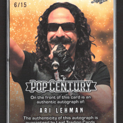 2025 Leaf Pop Century Ari Lehman Authentic Autograph 6/15 #BA-AL1