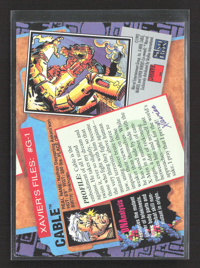 1993 SkyBox Marvel X-Men Series 2 Xavier's Files All-Time Greats #G-1