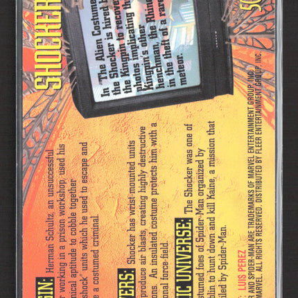 1995 Fleer Ultra Spider-Man Gold Foil Signature Series Luis Perez #50