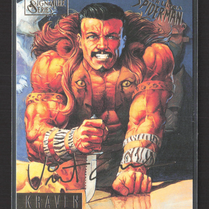 1995 Fleer Ultra Spider-Man Gold Foil Signature Series Vince Evans Gold Foil #64