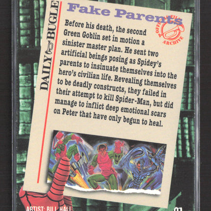 1995 Fleer Ultra Spider-Man Gold Foil Signature Series Bill Hall #81