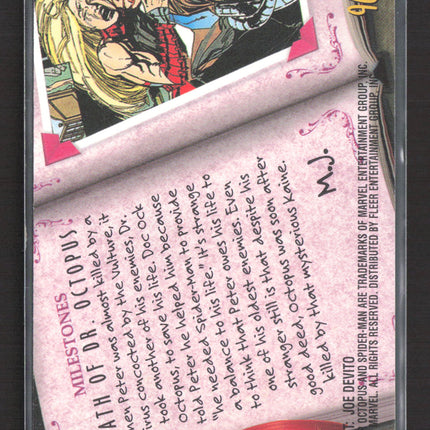 1995 Fleer Ultra Spider-Man Gold Foil Signature Series Joe DeVito #96