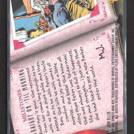 1995 Fleer Ultra Spider-Man Gold Foil Signature Series Jon Ellis Milestones #98