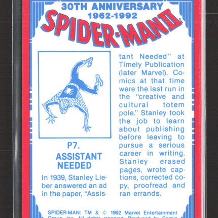1992 Comic Images Spider-Man 30th Anniversary Stan Lee #P7